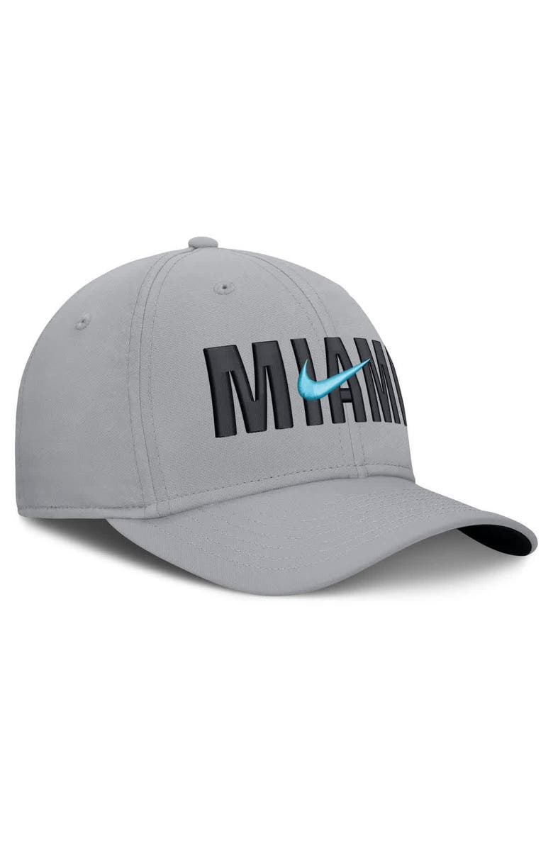 Nike Men's Nike Gray Miami Marlins Primetime Rise Dri-FIT Flex Hat, Alternate, color, Gray