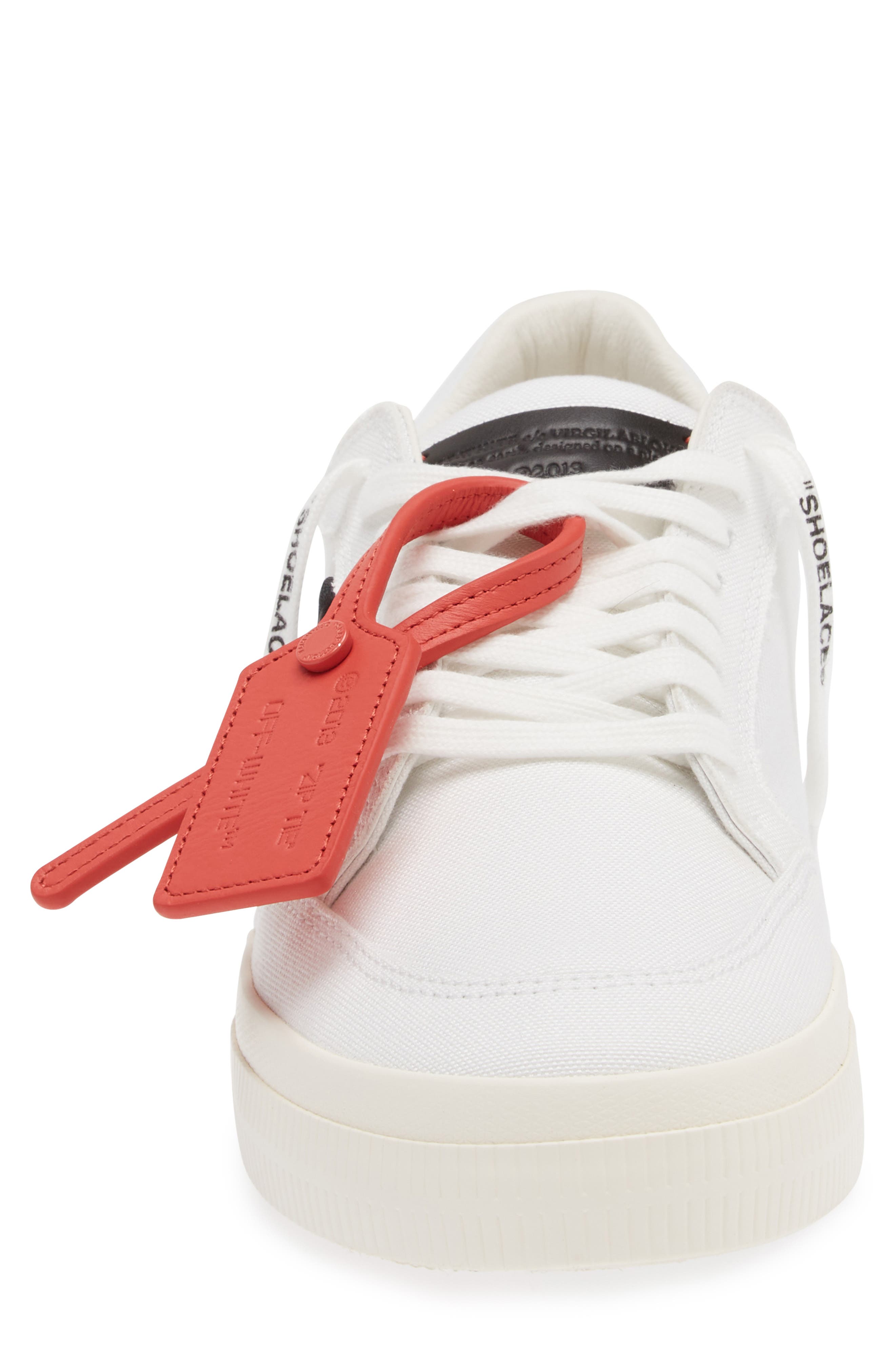 Off-White Arrow Canvas Low Top Sneaker, Alternate, color, White - Black
