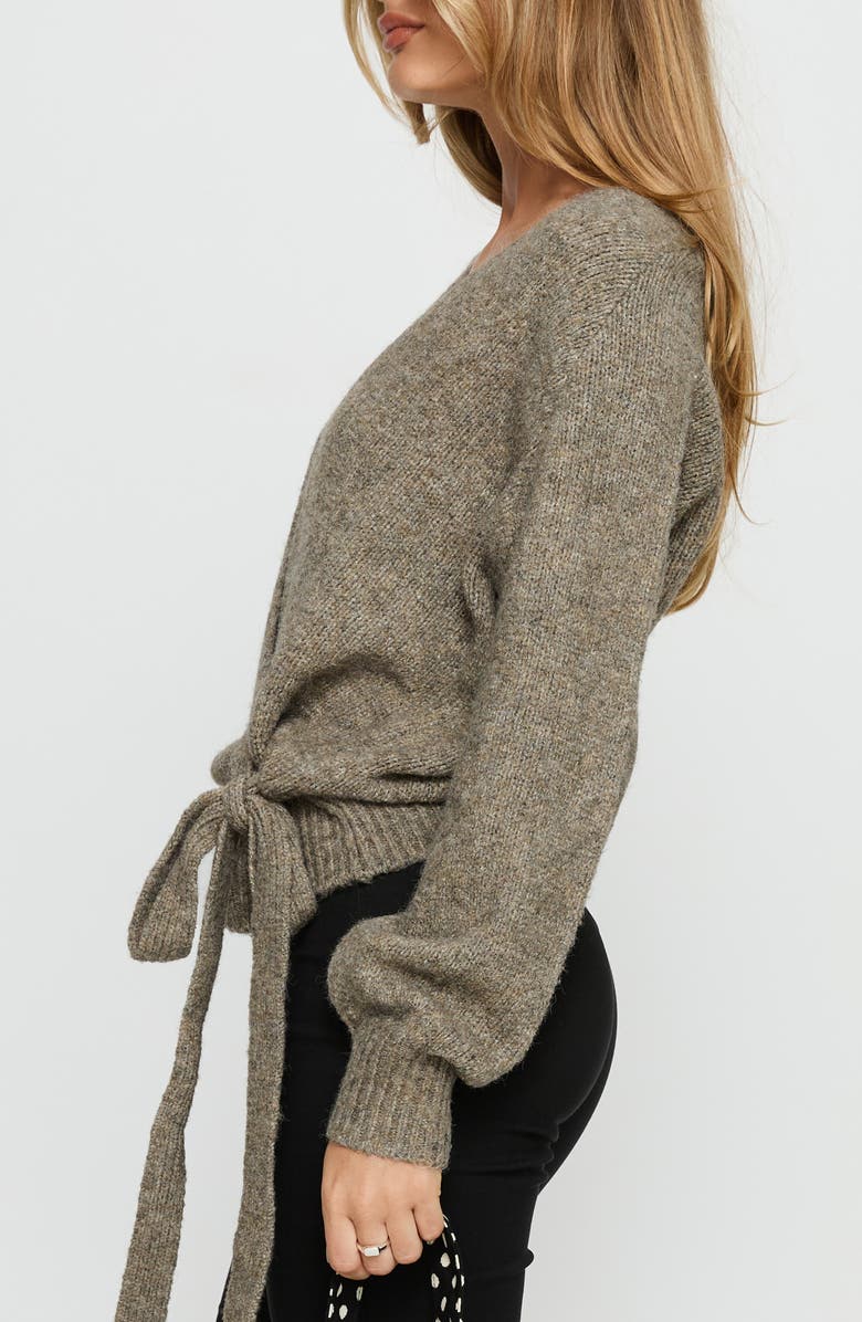 Princess Polly Daelan Wrap Cardigan, Alternate, color, Brown