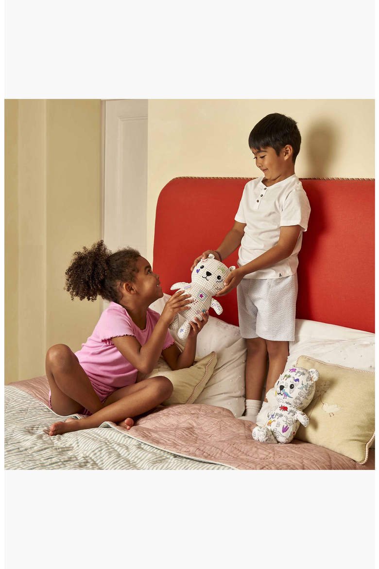 Color-In & Doodle Artie Bear Teddy Bear, Alternate, color, White