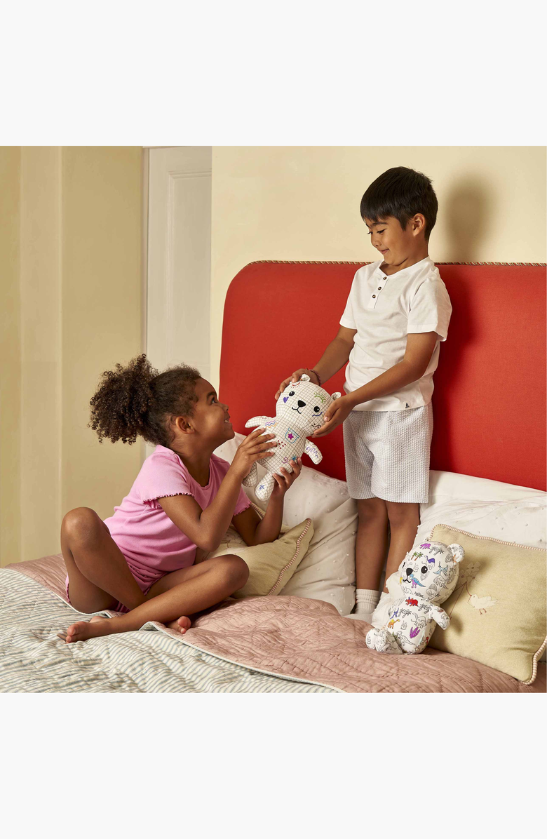 Eat Sleep Doodle Color-In & Doodle Artie Bear Teddy Bear, Alternate, color, White