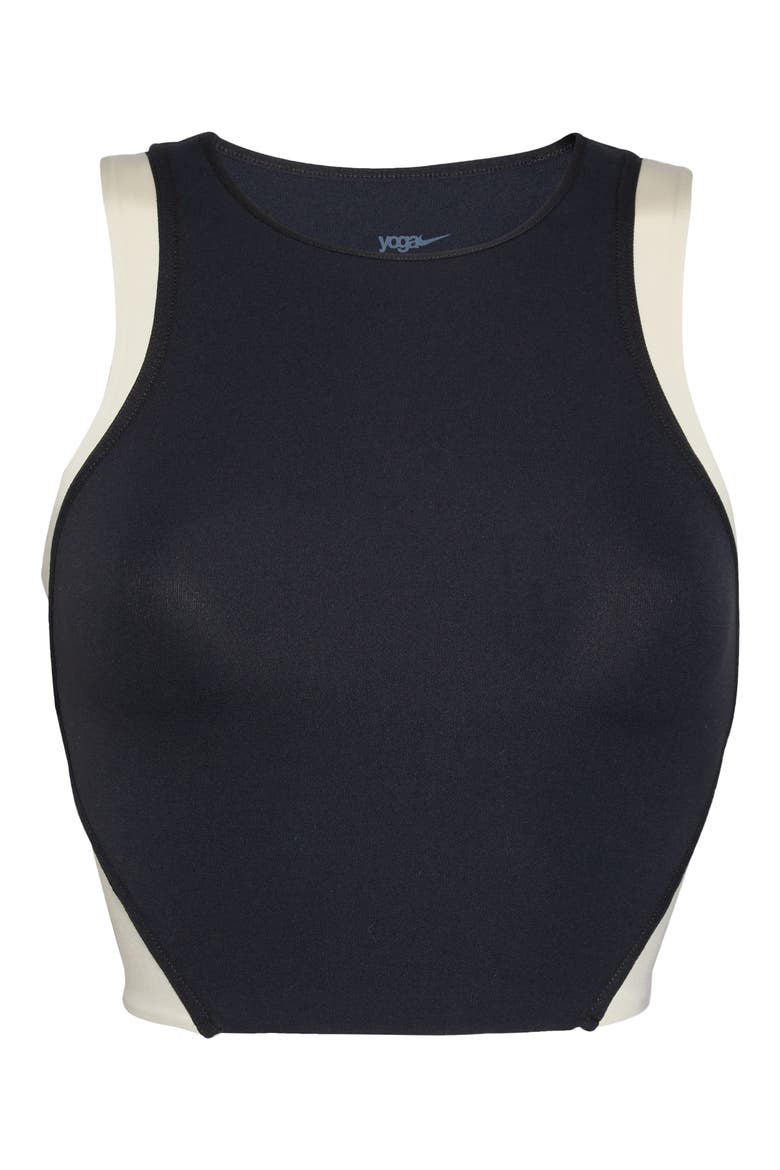Dri-FIT Yoga Luxe Crop Tank, Alternate, color, BLACK/ SANDDRIFT