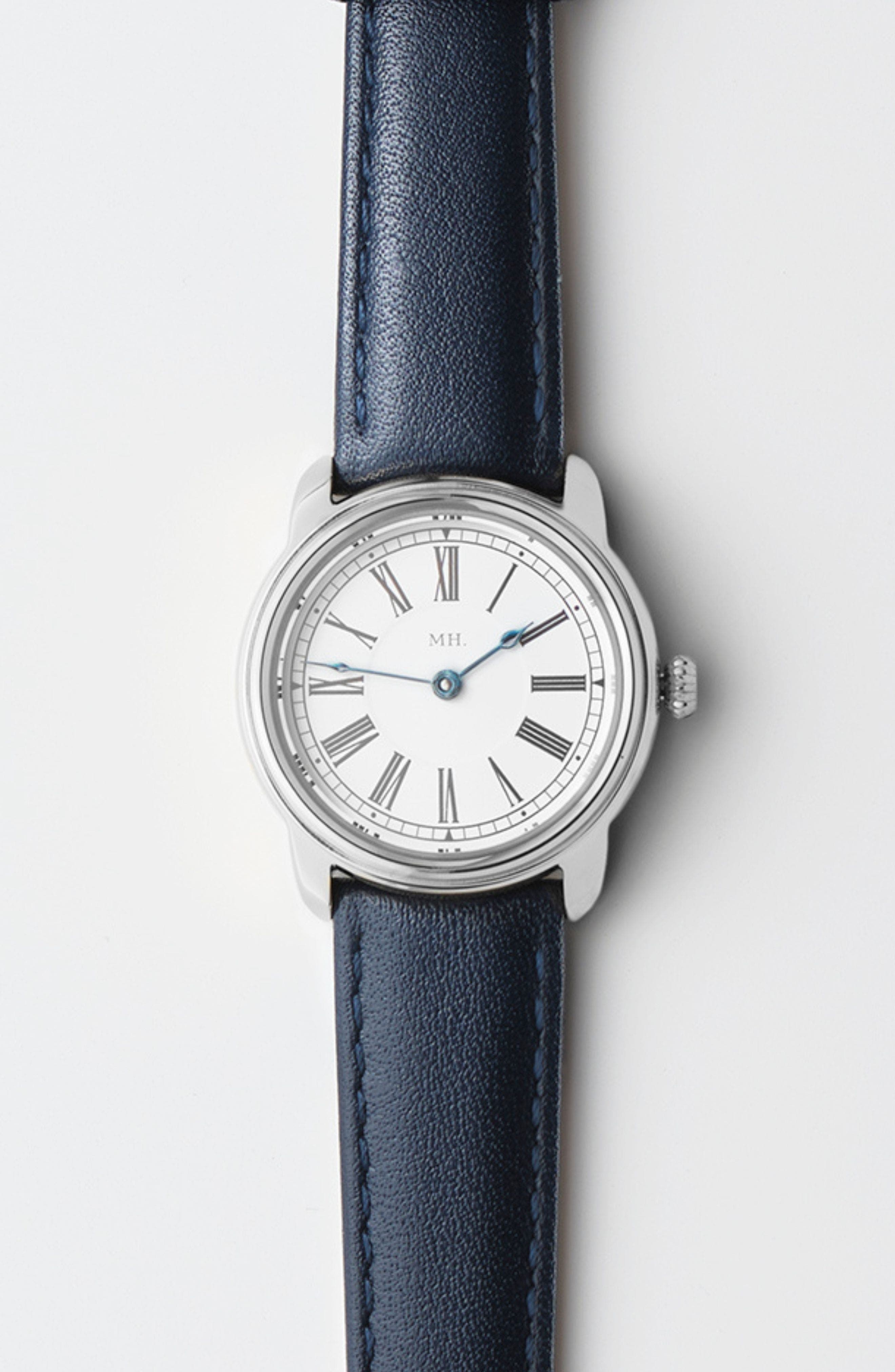 Silver Watch - Navy Strap
