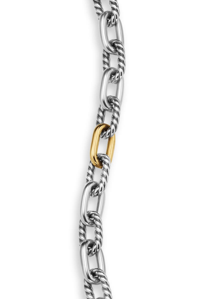 Men's DY Madison® Chain Bracelet in Sterling Silver with 18K Yellow Gold, 6mm, Alternate, color, SILVER