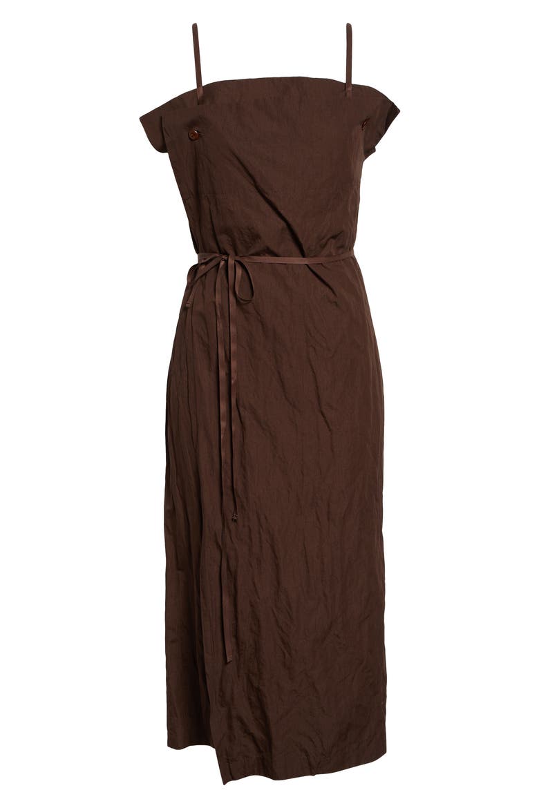 Shore Apron Wrap Midi Dress, Alternate, color, CEDAR