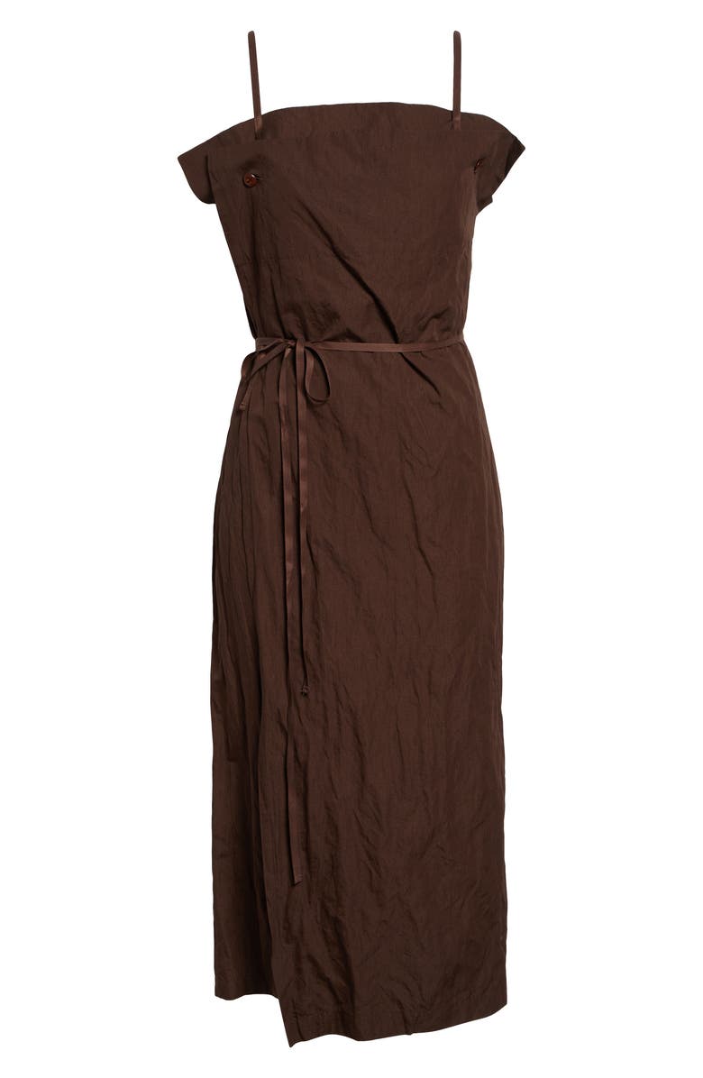 OSSOU Shore Apron Wrap Midi Dress, Alternate, color, Cedar