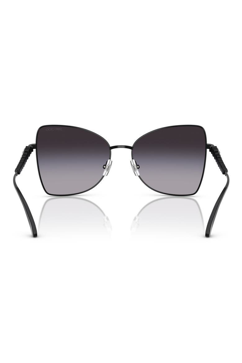 55mm Butterfly Sunglasses, Alternate, color, BLACK