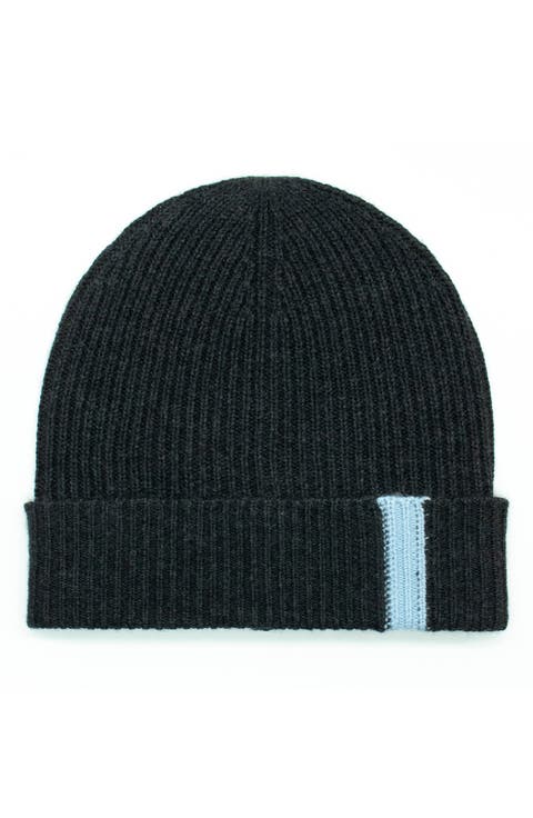 Contrast Detail Rib Cuff Beanie