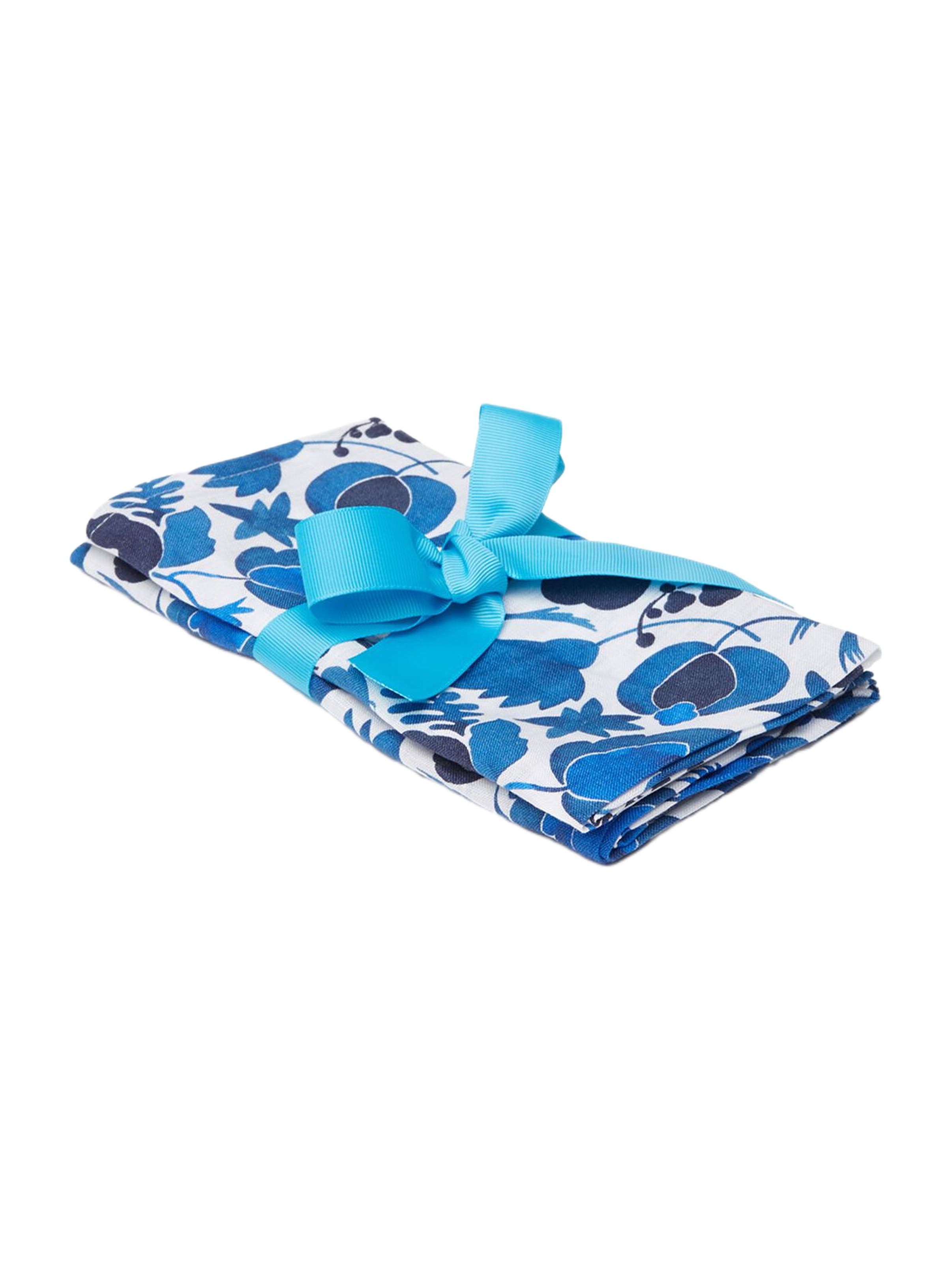 La DoubleJ Large Napkins Set Of 2 - Wildbird Small Blue