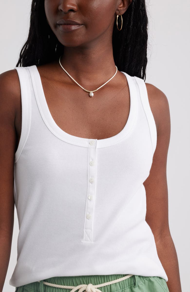 Caslon<sup>®</sup> Cotton Blend Rib Henley Tank, Alternate, color,