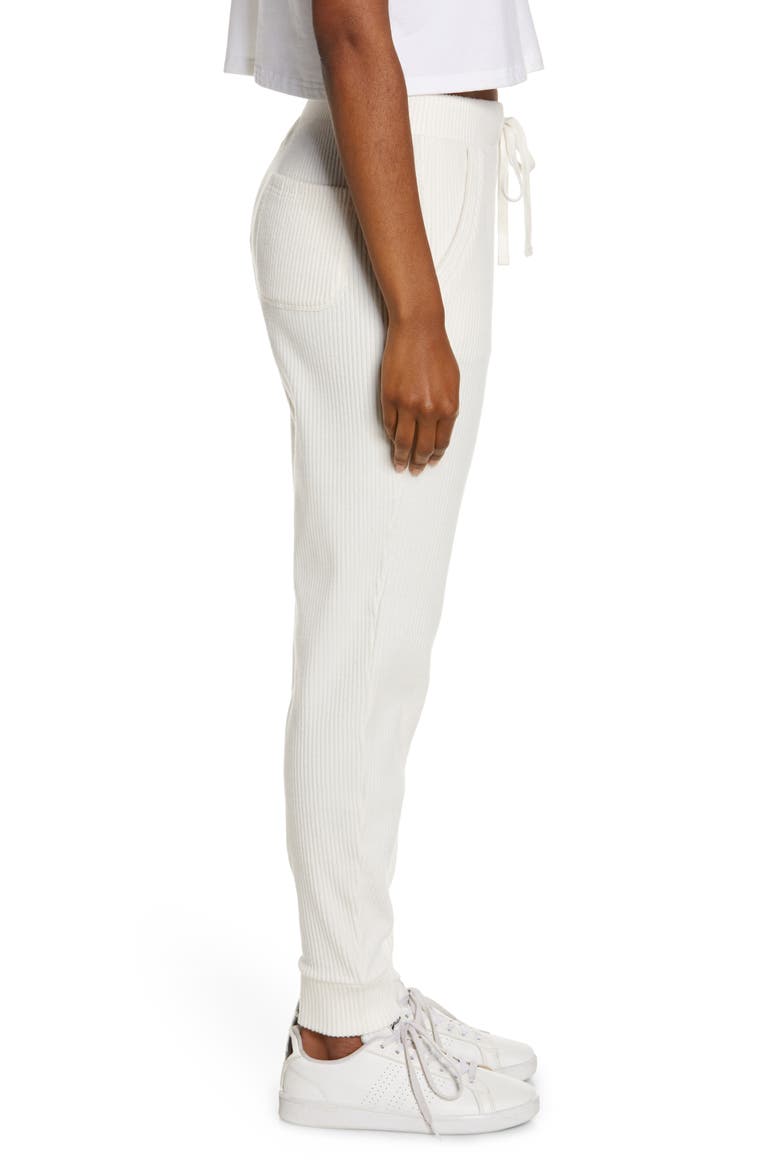 Muse High Waist Rib Joggers, Alternate, color, IVORY