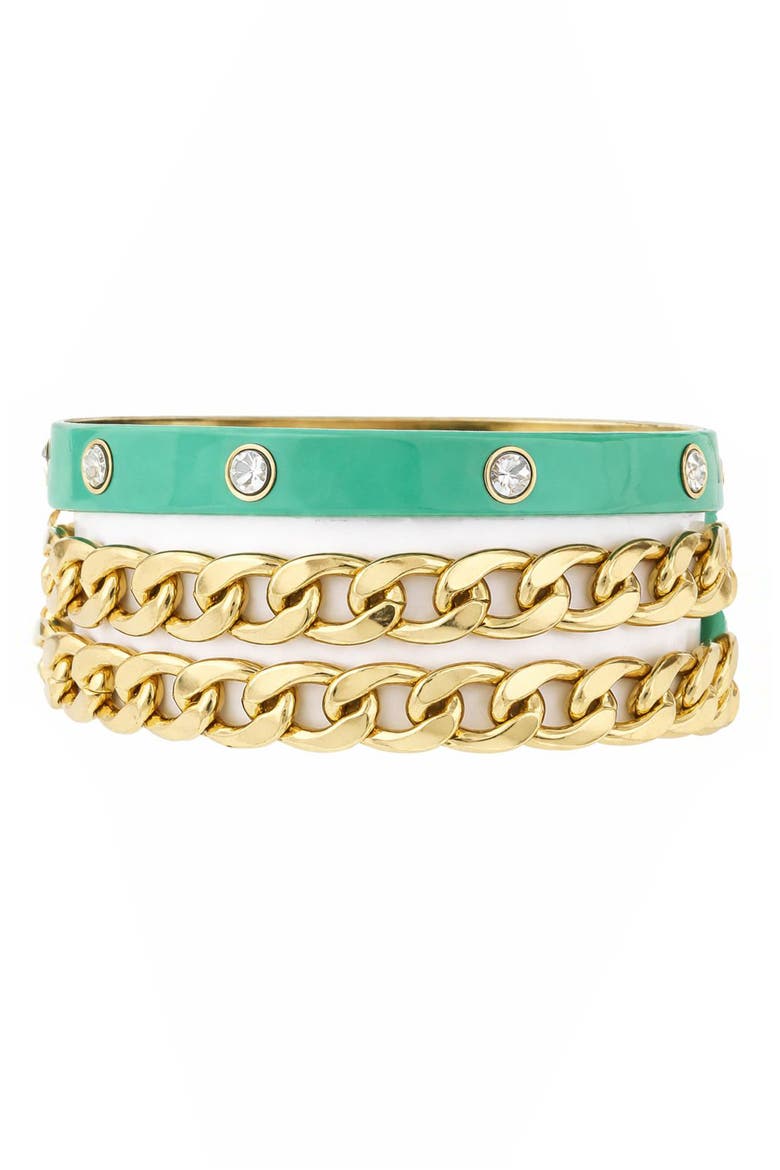 Mint Maili Wrap Bracelet, Main, color, GOLD / MINT