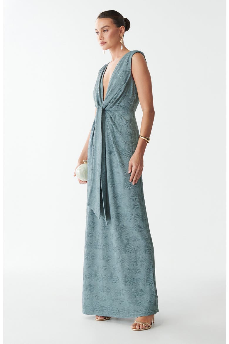 Gisella Maxi Dress, Alternate, color, Teal Palms