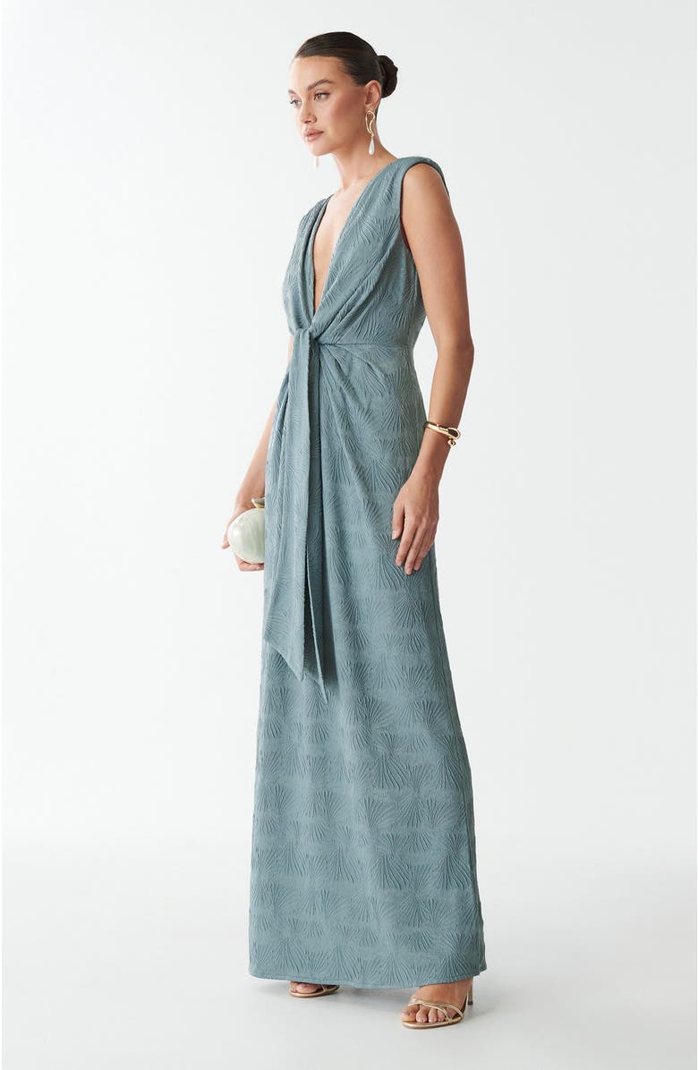 SAVEL Gisella Maxi Dress, Alternate, color, Teal Palms