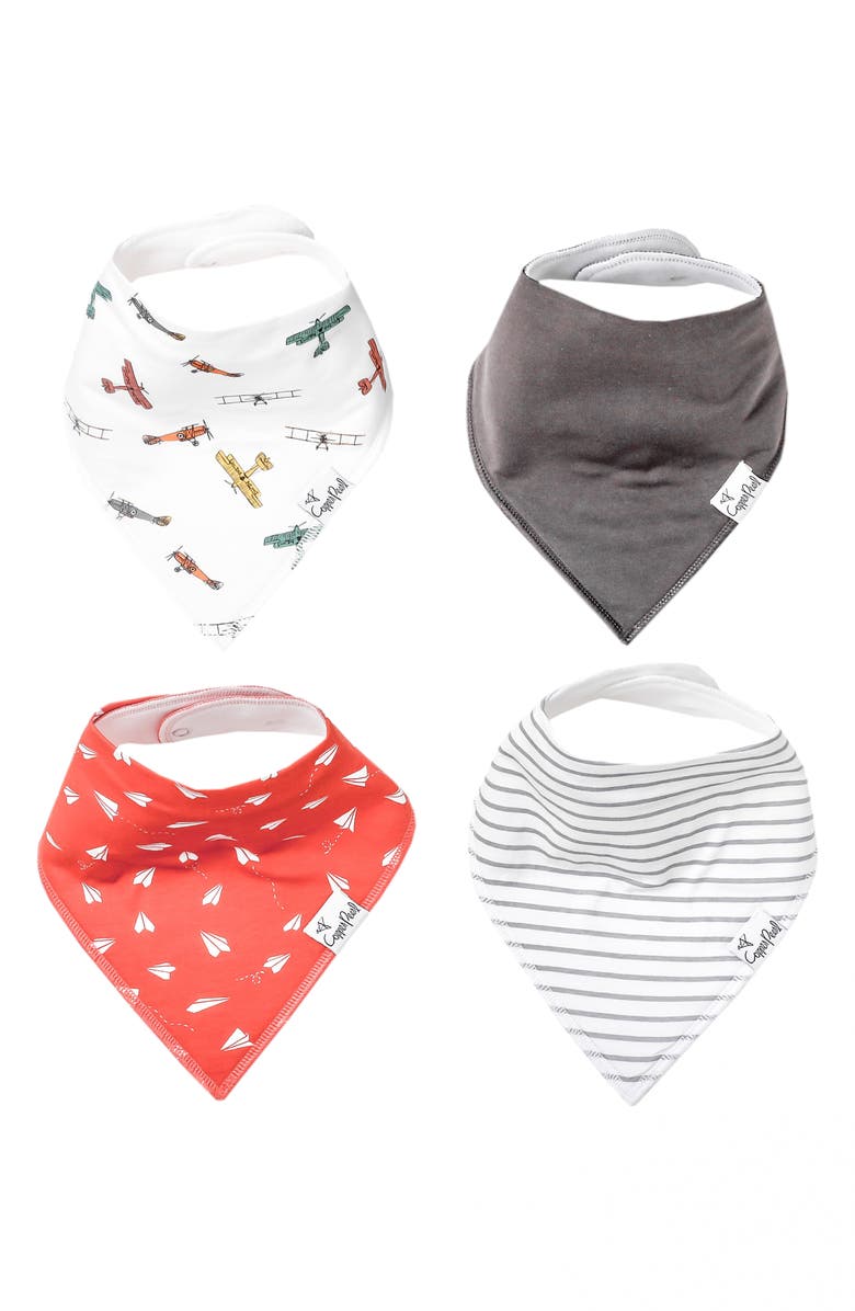 Copper Pearl 4-Pack Bandana Bibs, Main, color, Ace