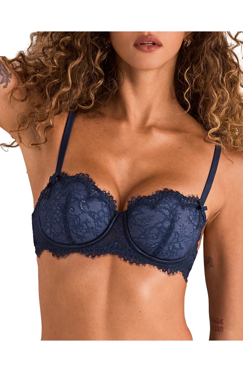 Adore Me Karah Push Up Balconette Bra, Main, color, Dark Blue