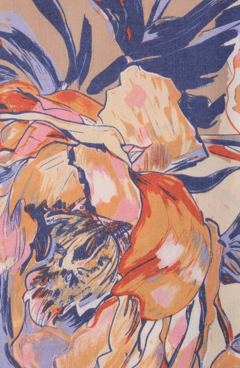 Vince Camuto Peony Square Scarf, Alternate, color, Taupe Multi