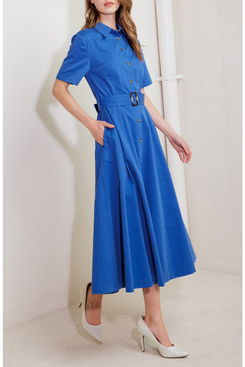A-Line Shirtdress, Alternate, color, BLUE