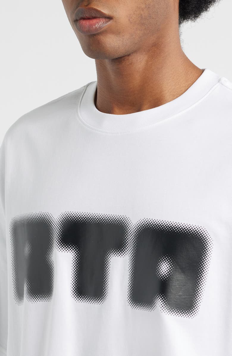 RtA Colin Logo Graphic T-Shirt, Alternate, color, White Radio House