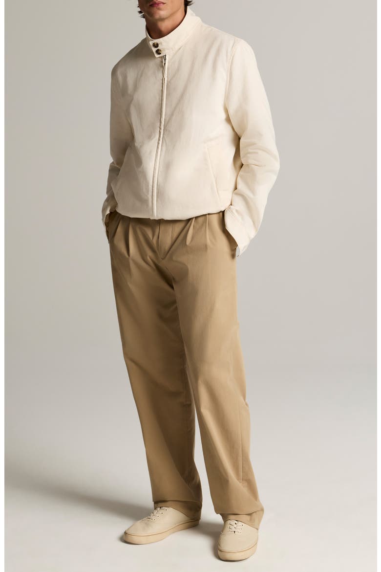 Cotton & Linen Bomber Jacket, Alternate, color, BLANCO