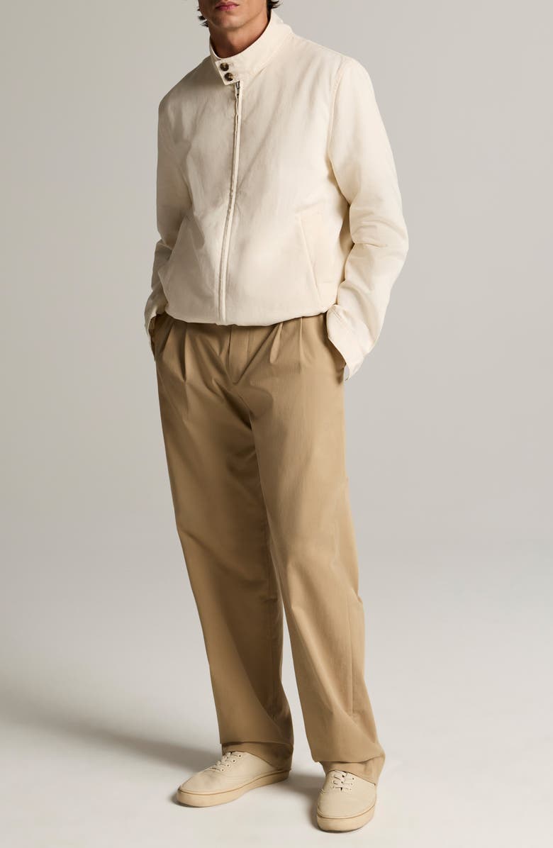 Vince Cotton & Linen Bomber Jacket, Alternate, color, Blanco