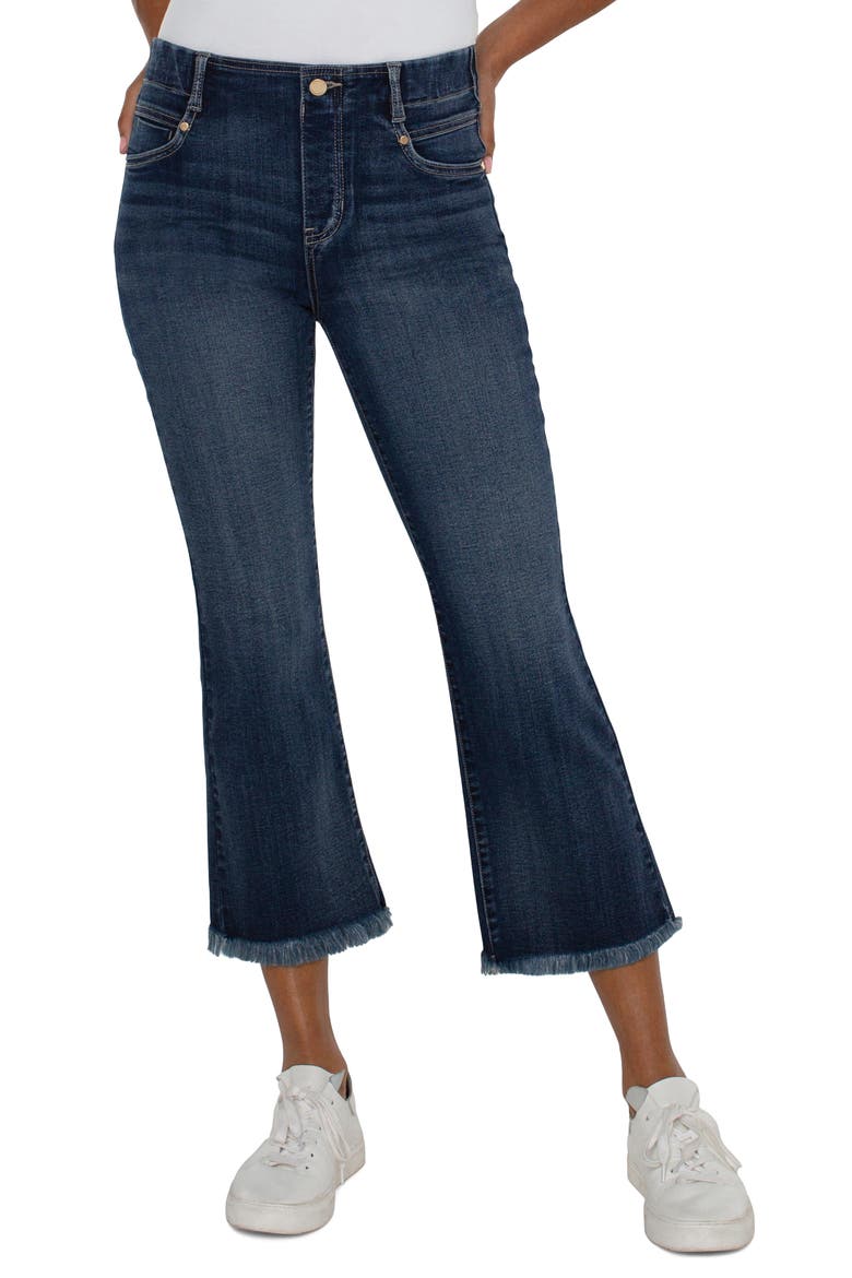 Gia Glider Pull-On Crop Flare Jeans, Main, color, EDGEHILL