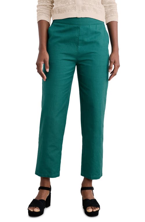 Shop Seasalt Cornwall Westlin Linen & Organic Cotton Suit Pants In Pine Shoots