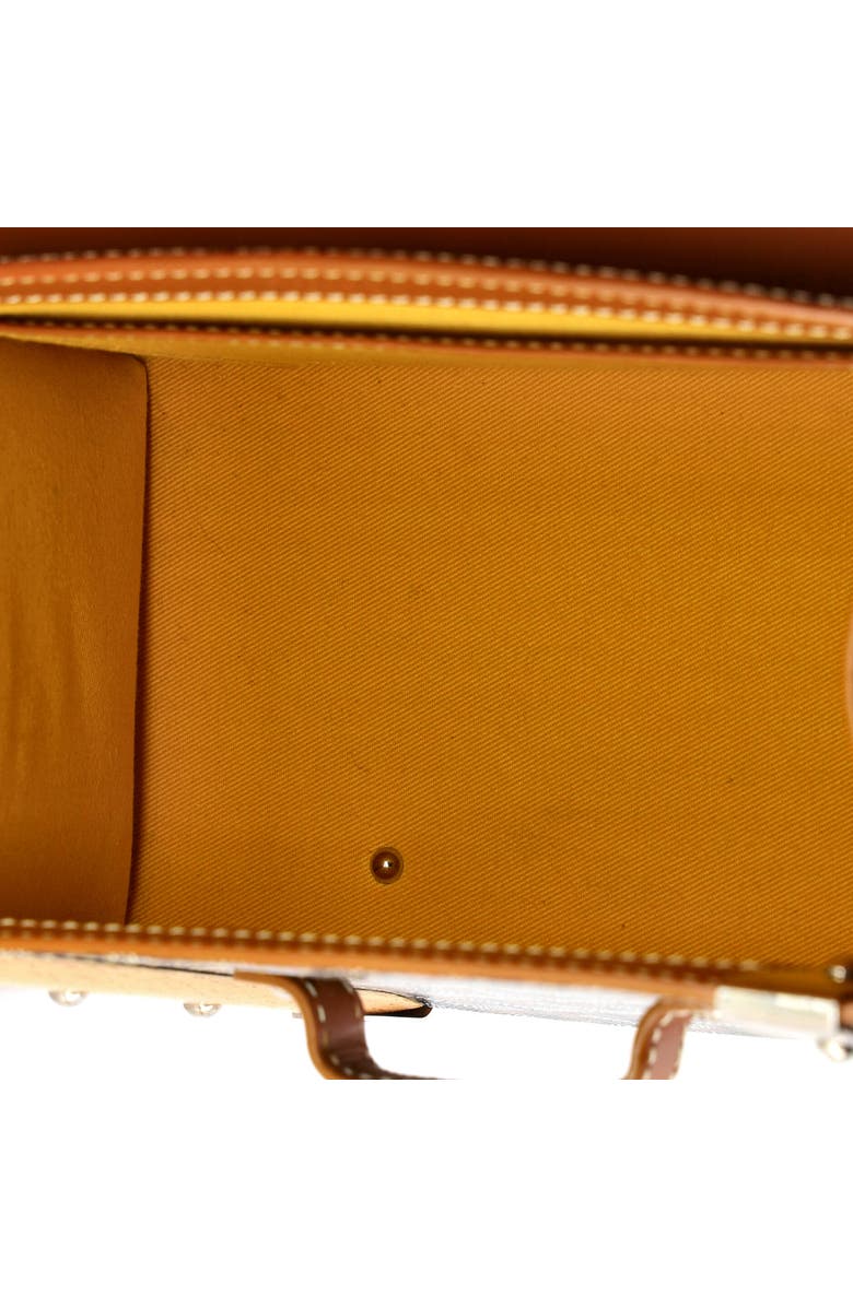 Pre-Owned Goyard Saigon Top Handle Bag Coated Canvas with Leather PM, Alternate, color, Brown