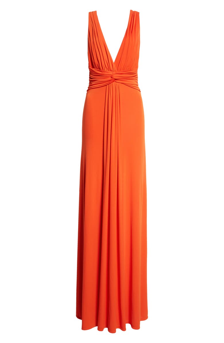 Cinq à Sept Gertie Sleeveless Gown, Alternate, color, Red Tangerine