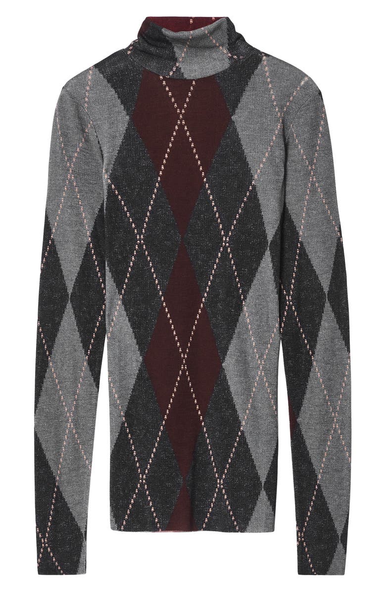 COS Argyle Wool Turtleneck Sweater, Alternate, color, 
