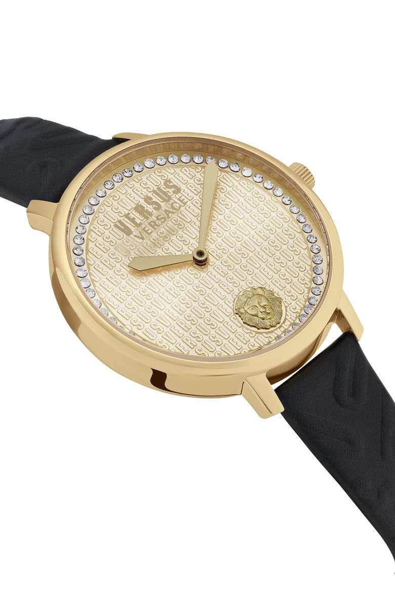 VERSUS Versace La Villette Leather Strap Watch, 36mm, Alternate, color, 