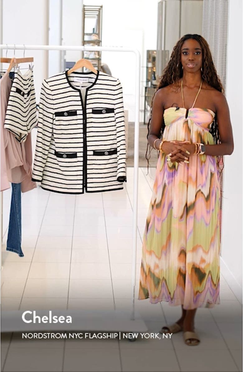 Foster Cotton Blend Tweed Dickey Jacket, sales video thumbnail