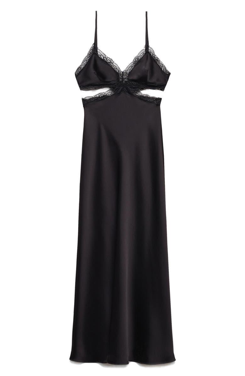 MANGO Lace Detail Maxi Dress, Alternate, color,