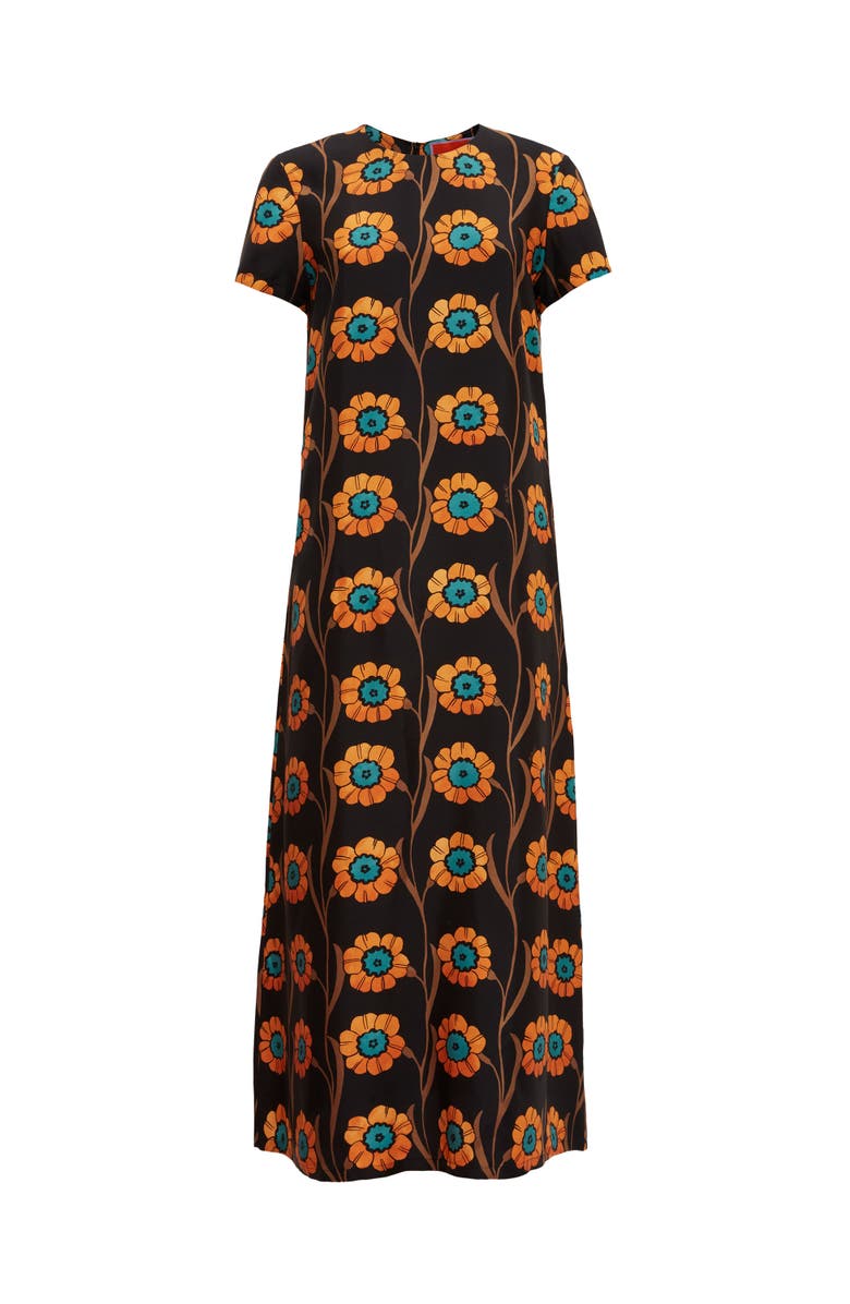 La DoubleJ Swing Dress, Alternate, color, Daisychain Black