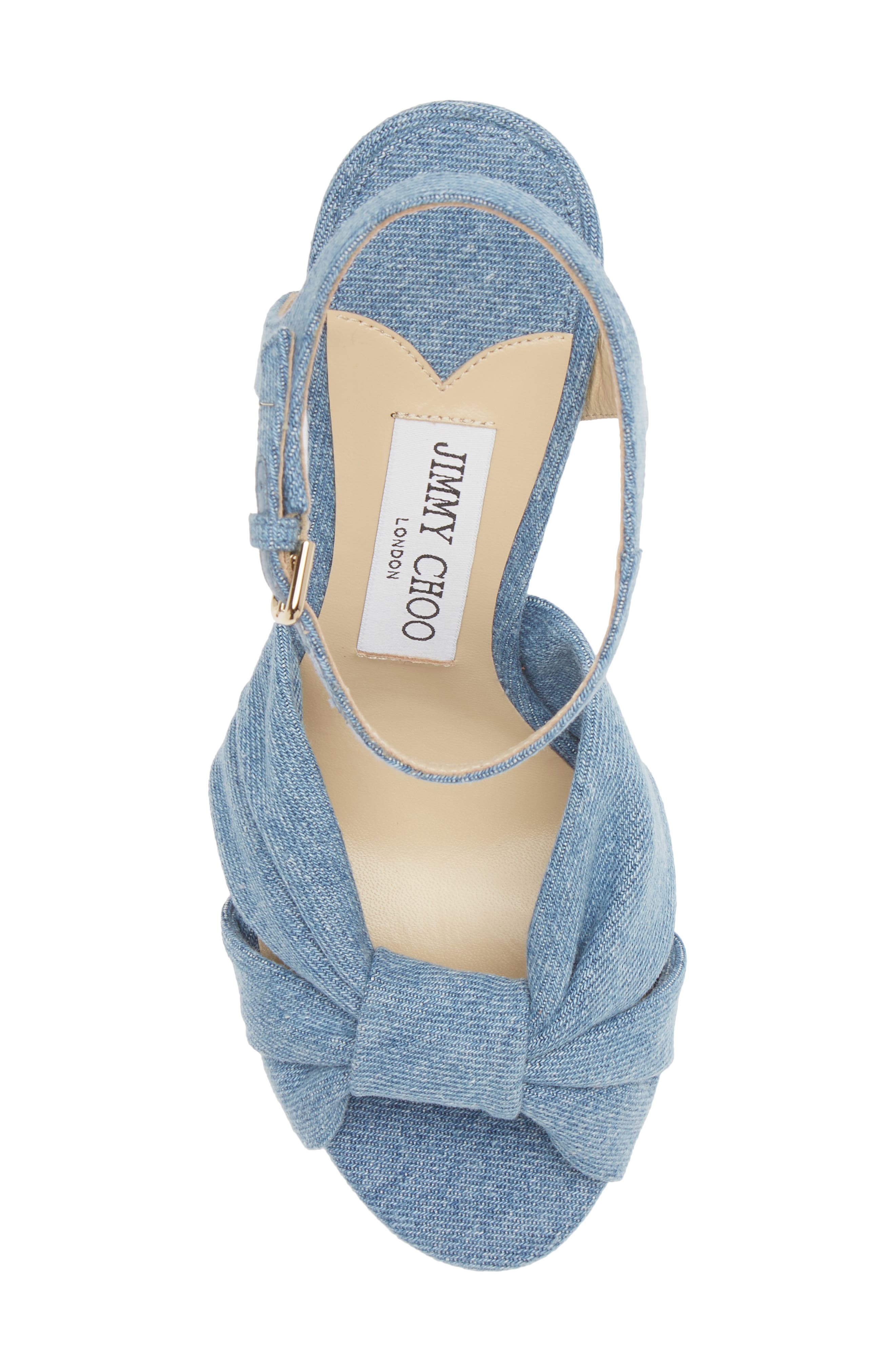 Jimmy Choo Heloise Denim Platform Sandal, Alternate, color, 