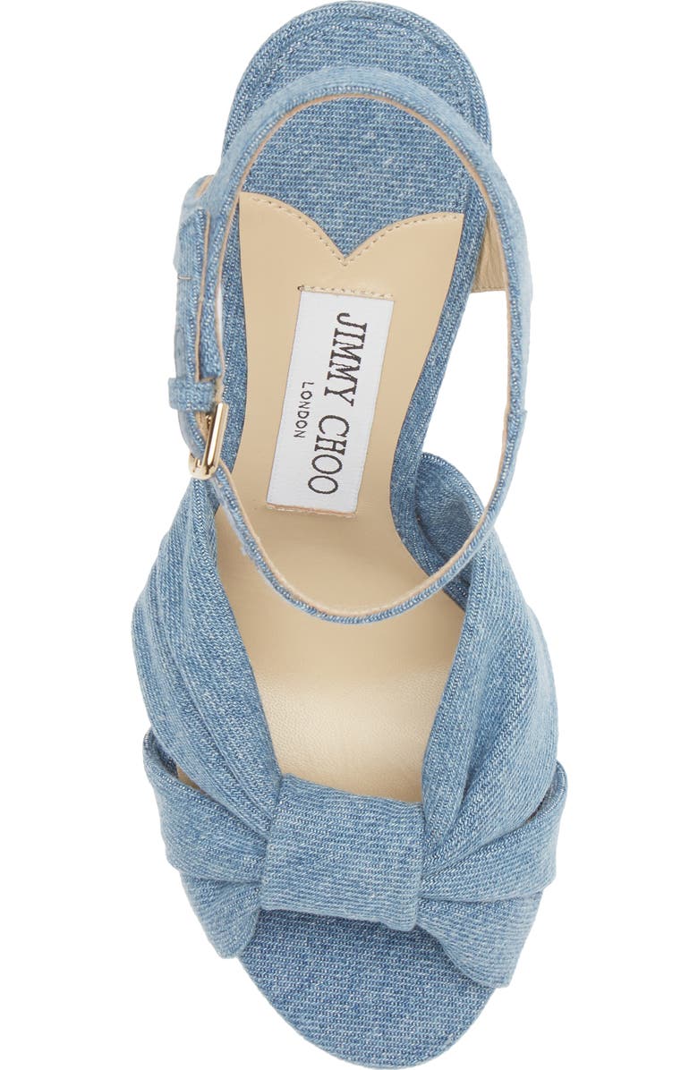 Jimmy Choo Heloise Denim Platform Sandal, Alternate, color,