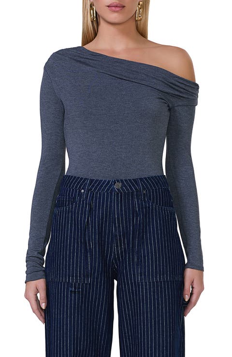 Bria One-Shoulder Jersey Top