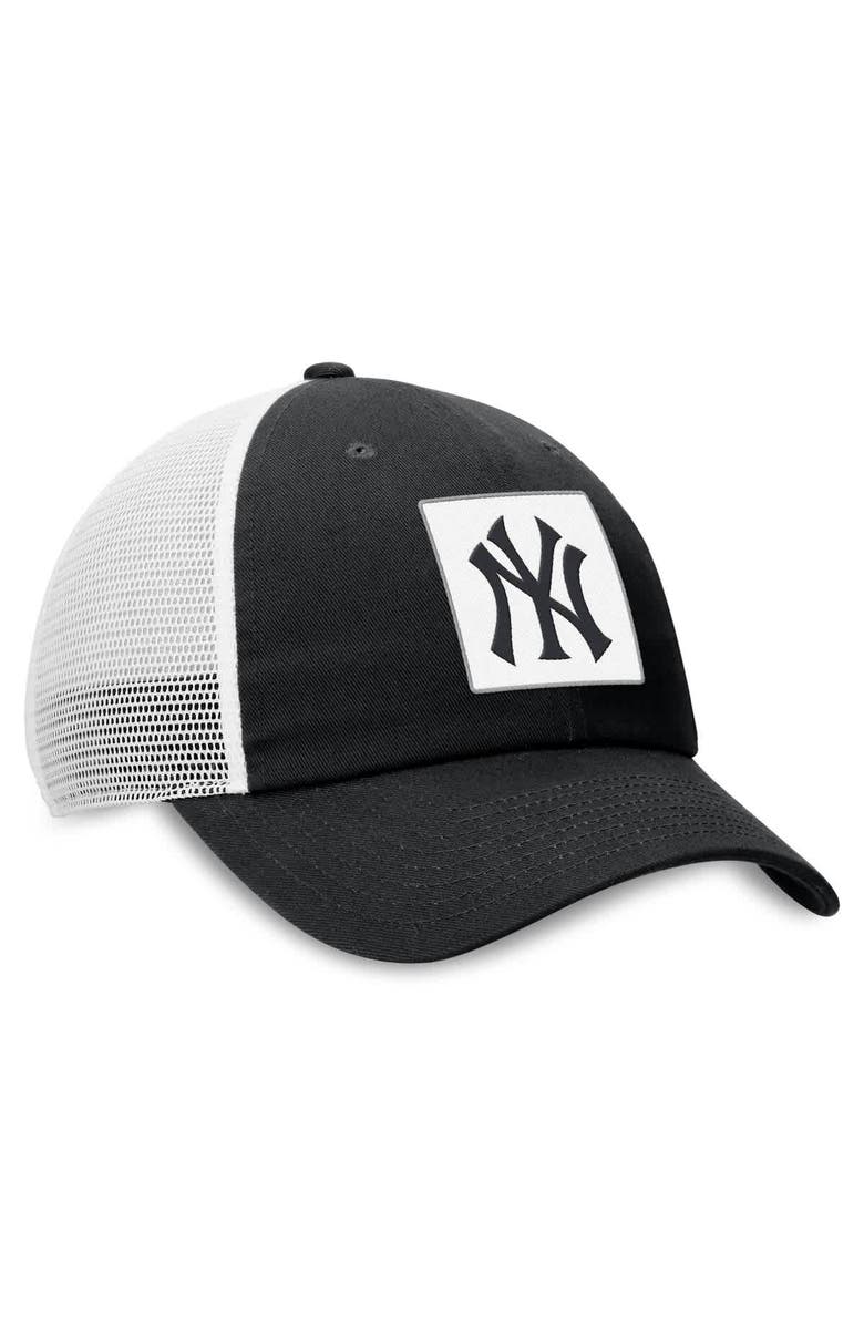 Nike Men's Nike  Black New York Yankees Rise Adjustable Trucker Hat, Alternate, color, Black