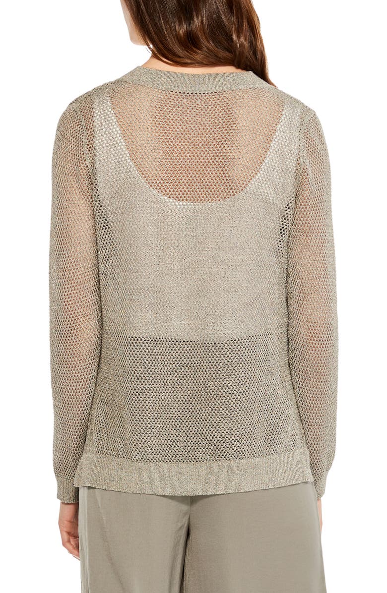 NIC+ZOE Open Stitch V-Neck Sweater, Alternate, color,