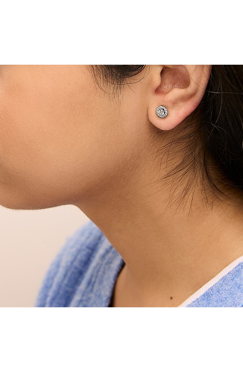 Haus of Brilliance 14K White Gold 3/4 Ct Lab-Grown Diamond Floating Halo Stud Earring, Alternate, color, White