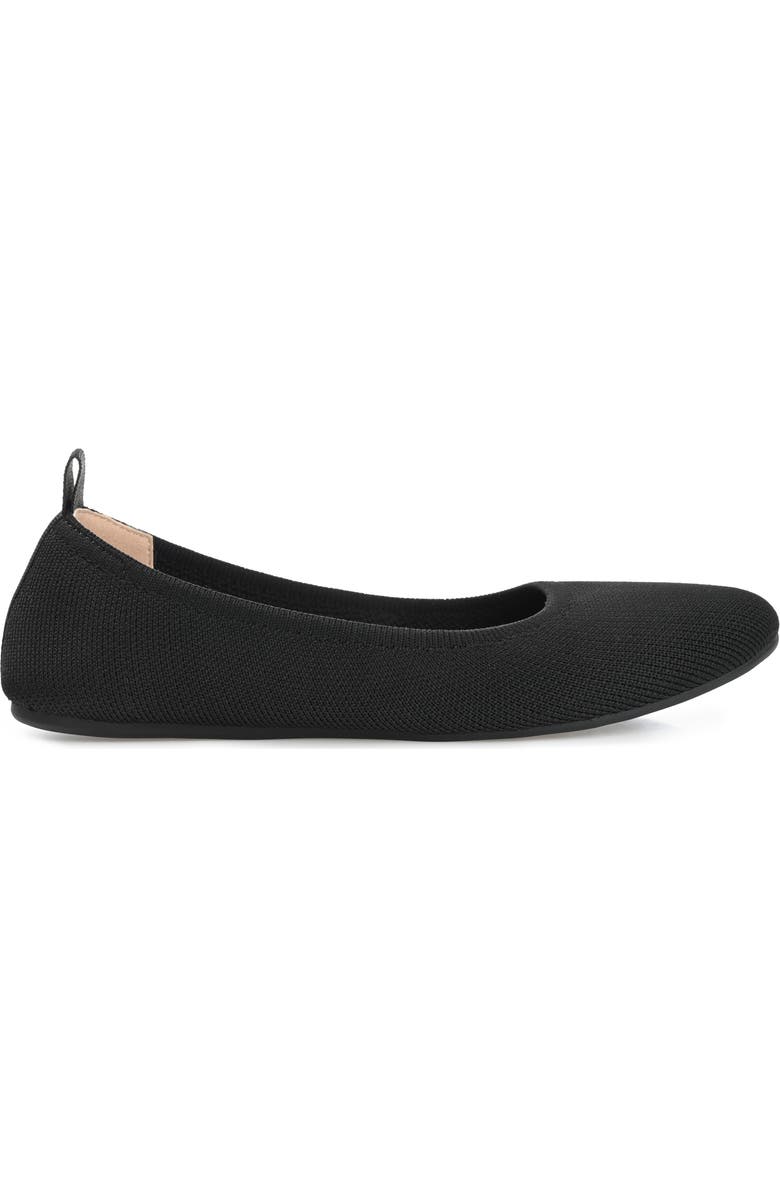 Journee Collection Jersie Knit Ballet Flat, Alternate, color, Black