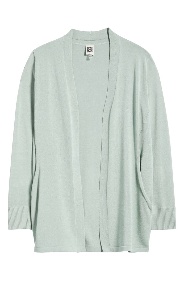 Anne Klein Kissing Front Pocket Cardigan, Alternate, color, Soft Aloe