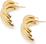 Nialaya Bold Layered Gold Hoops