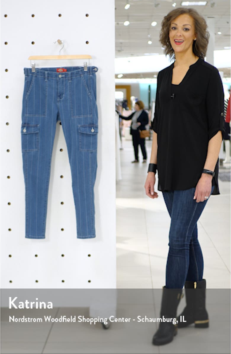 Stripe Skinny Cargo Jeans, sales video thumbnail