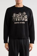 SANTO STUDIO Family Intarsia Cotton Sweater