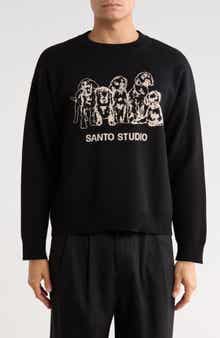 SANTO STUDIO Family Intarsia Cotton Sweater