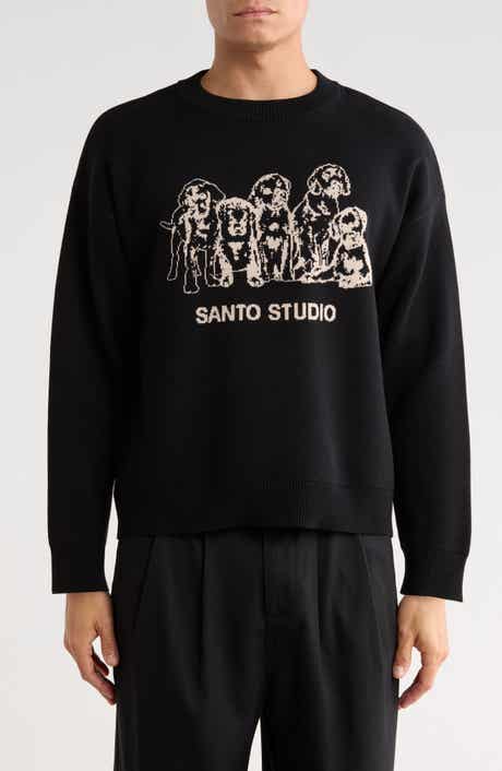 SANTO STUDIO Family Intarsia Cotton Sweater