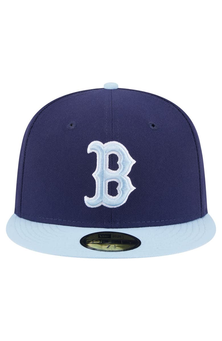 New Era Men's New Era Navy/Light Blue Boston Red Sox Color Pack 2-Tone 59FIFTY Fitted Hat, Alternate, color, 