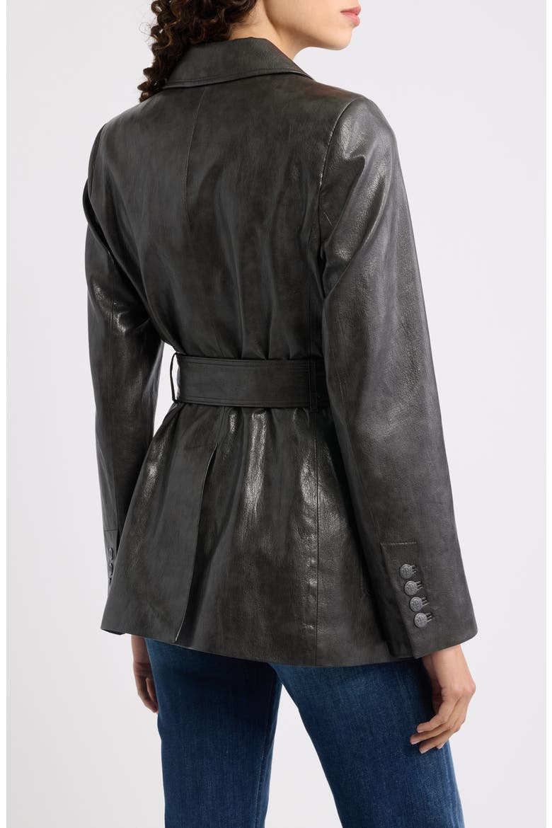 Colleen Faux Leather Jacket, Alternate, color, CARBON