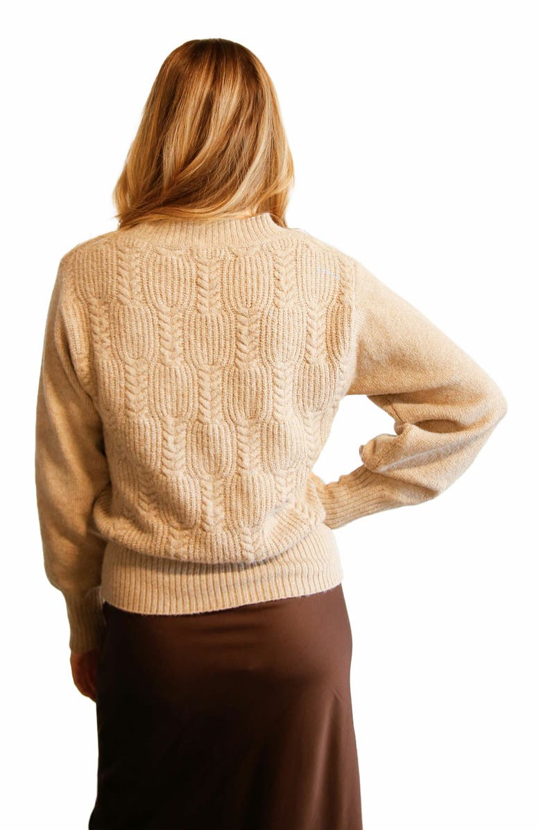 ABLE Lindsey Cable Pullover Sweater, Alternate, color, 